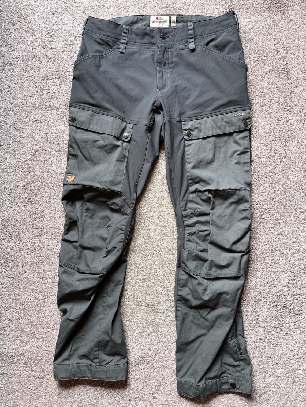 Women’s Fjallraven Keb Trousers Size 10 32” Inseam Trekking Pants G-1000